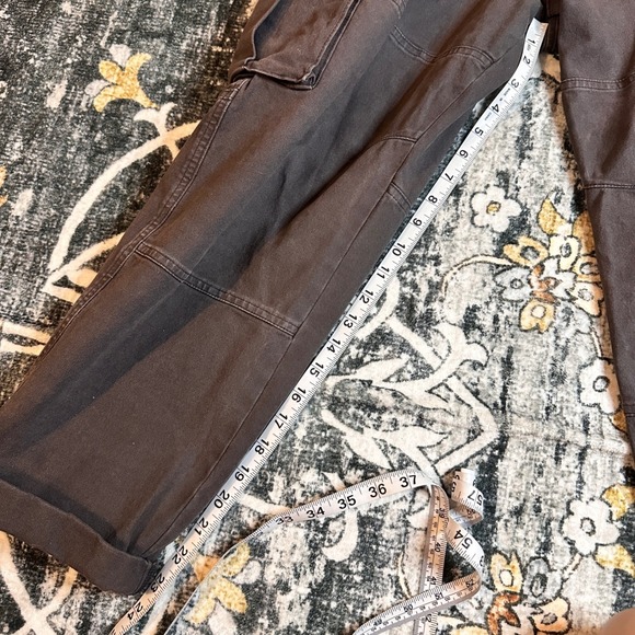 Abercrombie & Fitch Stretch Cargo Pant Gray/Brown Cotton Blend Womens 31x30 - Picture 7 of 12